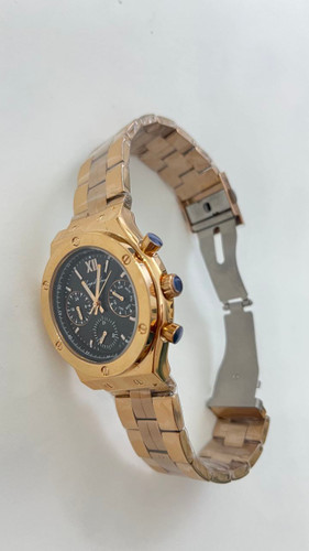 ساعت مچی فول تایم تمام رز گلد طرح هابلوت صفحه مشکی