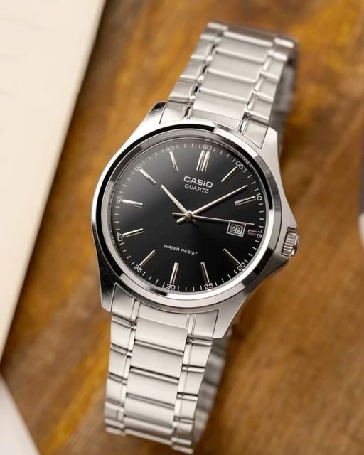 ساعت مچی کاسیو مردانه بند استیل  تقویم دار ضدآب