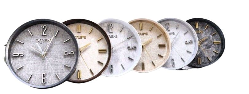 ساعت‌های دیواری و رومیزی پایه دار موتور آرامگرد با تنوع رنگی بالا