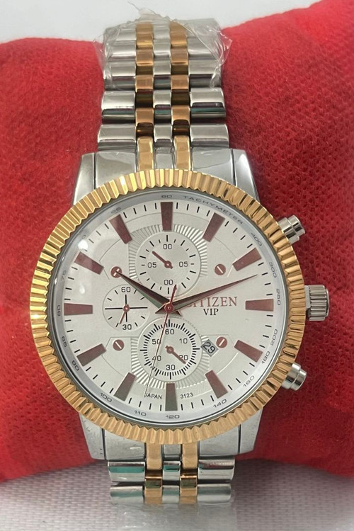 سیتیزن تقویم دار بند استیل ورزگلد موتور ژاپن