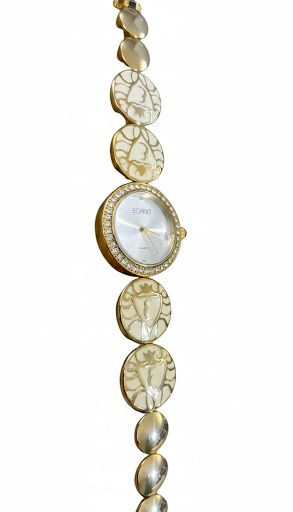 ساعت مچی زنانه اسپریت سکه ای موتورژاپن طلایی ضدآب