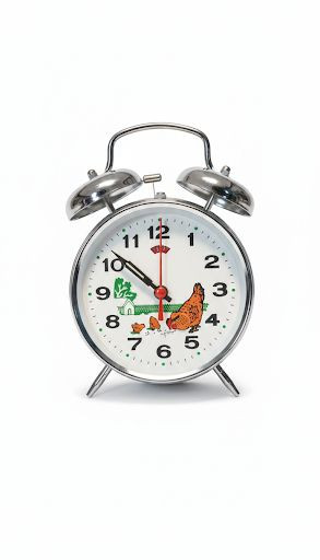 ساعت رومیزی کوکی مرغی استیل