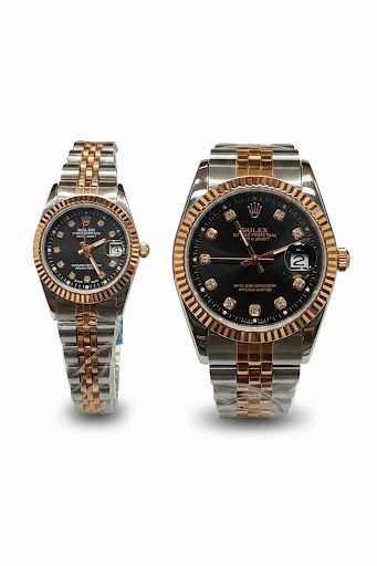 ساعت ست زنانه و مردانه بند استیل ورزگلد تک تقویم مردانه